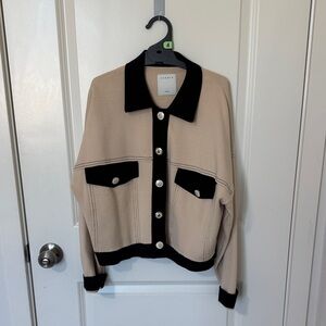 Sandro Black and Cream Blazer